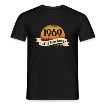 1969 - Men's T-Shirt - black - Front - AI Model Male 178 light (178cm)