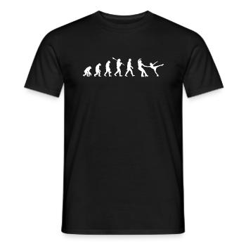 Figure Skaters - Evolution of Man / Darwin - Men's T-Shirt - black - Front - AI Model Male 178 light (178cm)