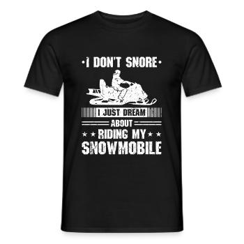 Motorschlitten Wintersport Funny Snowmobiling - Männer T-Shirt - Schwarz - Vorne - AI Model Male 178 light (178cm)