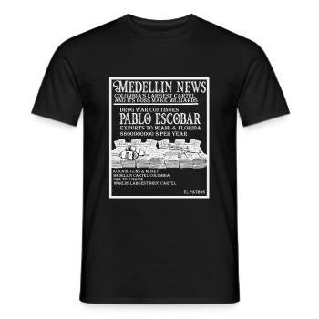 Pablo Escobar - Medellin Kartell - Männer T-Shirt - Schwarz - Vorne - AI Model Male 178 light (178cm)