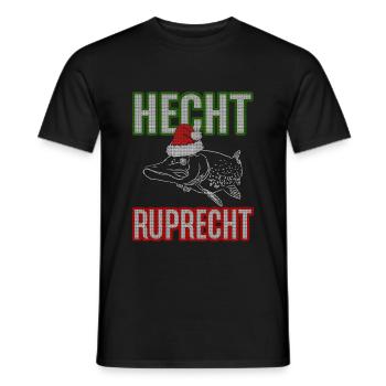 Hecht Ruprecht - Angler Geschenk - Männer T-Shirt - Schwarz - Vorne - AI Model Male 178 light (178cm)