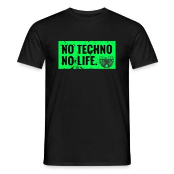 Techno Rave Raver dj hardstyle jumpstyle turntable - T-shirt homme - noir - Devant - AI Model Male 178 light (178cm)