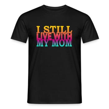 Ich lebe immer noch bei meiner Mama - Männer T-Shirt - Schwarz - Vorne - AI Model Male 178 light (178cm)