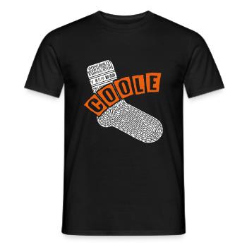 Chaussette cool - design motivant amusant - T-shirt homme - noir - Devant - AI Model Male 178 light (178cm)
