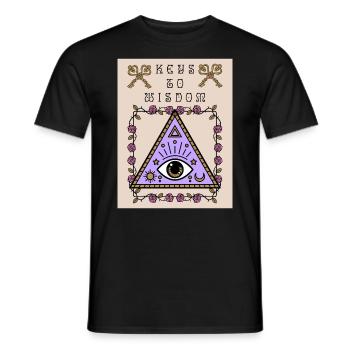 Third eye, the all-seeing eye, occult - Men's T-Shirt - black - Front - AI Model Male 178 light (178cm)