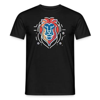 Wise Lion - Men's T-Shirt - black - Front - AI Model Male 178 light (178cm)