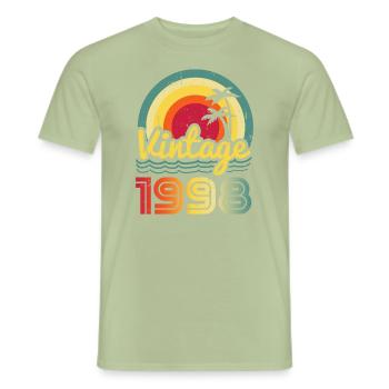 1998 - Men's T-Shirt - sage - Front - AI Model Male 178 light (178cm)