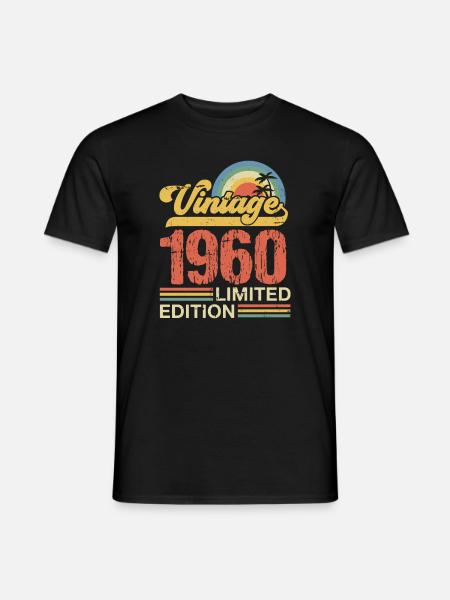 1960 - Männer T-Shirt - Schwarz