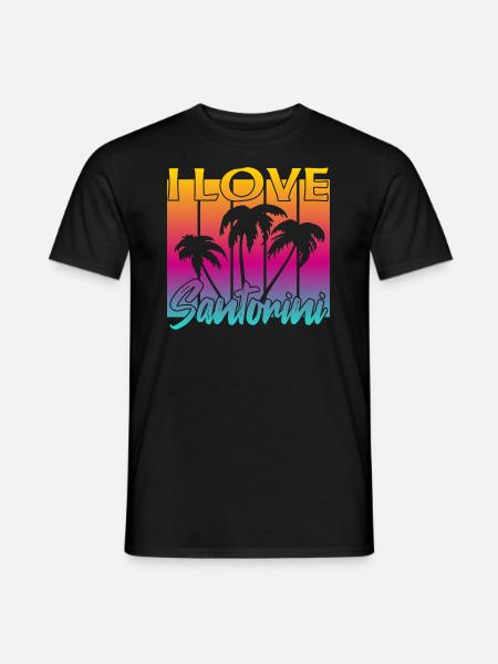 I love Santorini - Men's T-Shirt - black