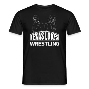 Texas wrestling design for proud Texas fans - Men's T-Shirt - black - Front - AI Model Male 178 light (178cm)