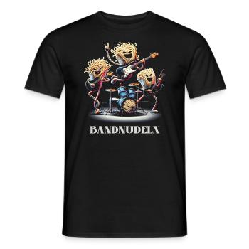 Musik Musikband Pasta Nudel Bandnudeln Wortspiel - Männer T-Shirt - Schwarz - Vorne - AI Model Male 178 light (178cm)