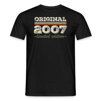 Legende seit 2007 Geboren 2007 Geburtstag 2007 - Männer T-Shirt - Schwarz - Vorne - AI Model Male 178 light (178cm)