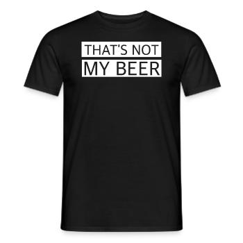 Das ist nicht mein Bier | lustige Sprüche, deutsch - Männer T-Shirt - Schwarz - Vorne - AI Model Male 178 light (178cm)