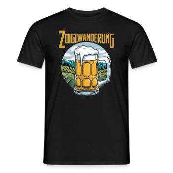 Zoiglwanderung Goldsteig Oberpfälzer Wald Bier - Männer T-Shirt - Schwarz - Vorne - AI Model Male 178 light (178cm)