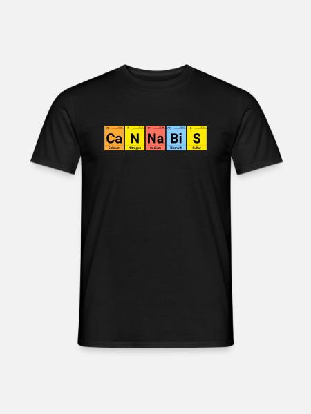 Cannabis Chemistry Periodic Table - Men's T-Shirt - black