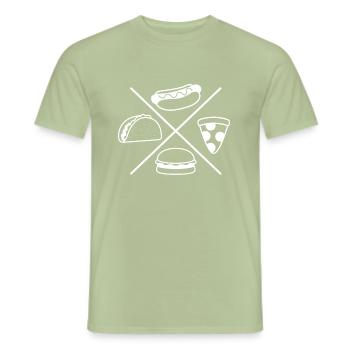 Fast food - Men's T-Shirt - sage - Front - AI Model Male 178 light (178cm)