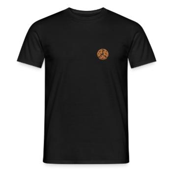Cookie Peace Pectoraux Biscuits Hippie Idée cadeau - T-shirt homme - noir - Devant - AI Model Male 178 light (178cm)