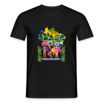 Brésil Carnaval Rio de Janeiro - T-shirt homme - noir - Devant - AI Model Male 178 light (178cm)