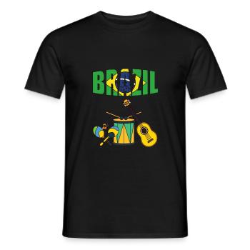 Brazil-Brazil travel - Men's T-Shirt - black - Front - AI Model Male 178 light (178cm)