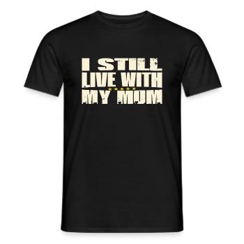 Je vis toujours avec ma mère - T-shirt homme - noir - Devant - AI Model Male 178 light (178cm)