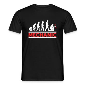 Mechanics Evolution Mechanic Mechanic - Men's T-Shirt - black - Front - AI Model Male 178 light (178cm)