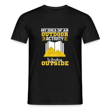 CAMPING CAMPEN CAMPERS LIRE LES LIVRES - T-shirt homme - noir - Devant - AI Model Male 178 light (178cm)