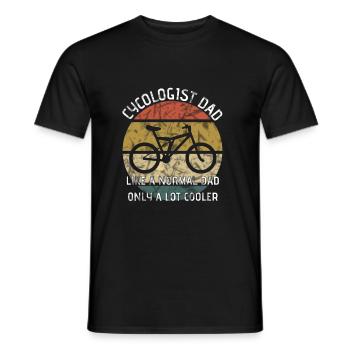 BICYCLE RAD RADL FATHER DAD GIFT - Men's T-Shirt - black - Front - AI Model Male 178 light (178cm)