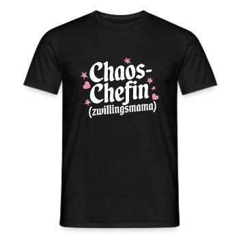 Chaos Chefin Zwillingsmama Mama von Zwillingen - Männer T-Shirt - Schwarz - Vorne - AI Model Male 178 light (178cm)