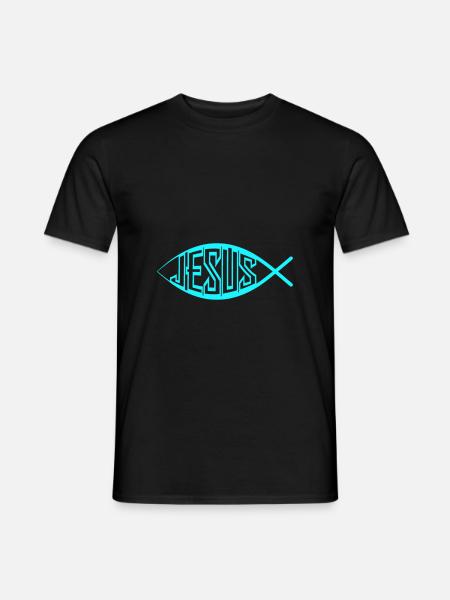 Jesus fish - Men's T-Shirt - black