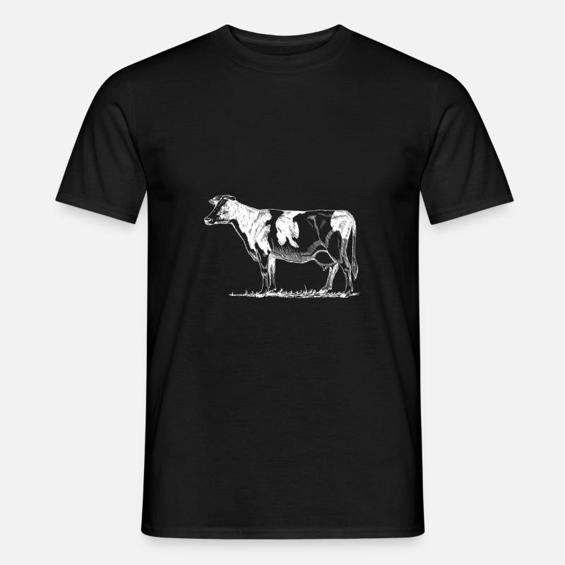 Kuh - Männer T-Shirt - Schwarz