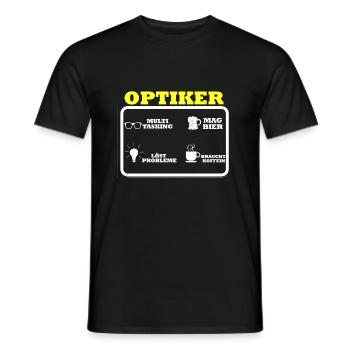 Optiker - Männer T-Shirt - Schwarz - Vorne - AI Model Male 178 light (178cm)