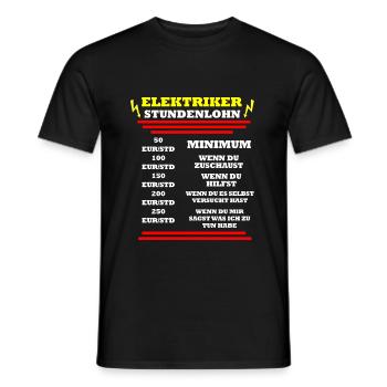 Elektriker - Männer T-Shirt - Schwarz - Vorne - AI Model Male 178 light (178cm)
