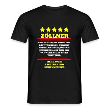 Zöllner - Männer T-Shirt - Schwarz - Vorne - AI Model Male 178 light (178cm)