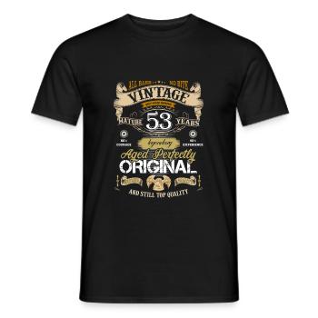 Birthday design 53 years - Men's T-Shirt - black - Front - AI Model Male 178 light (178cm)