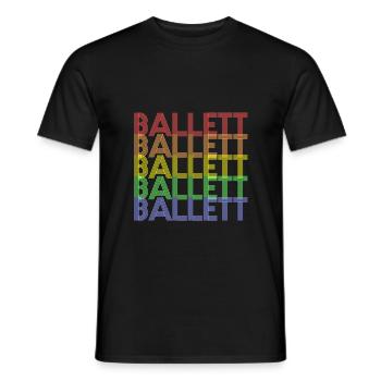 Ballett - Männer T-Shirt - Schwarz - Vorne - AI Model Male 178 light (178cm)