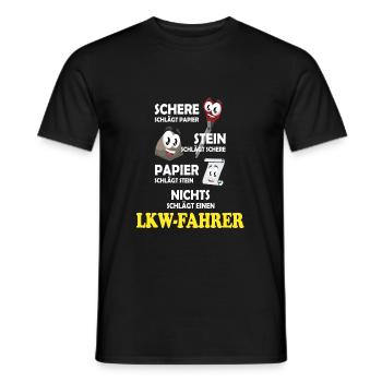 Truck driver - Men's T-Shirt - black - Front - AI Model Male 178 light (178cm)