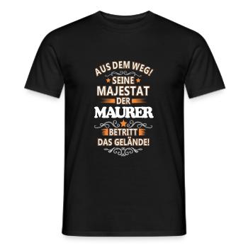 maçon - T-shirt homme - noir - Devant - AI Model Male 178 light (178cm)