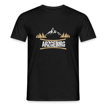 Design des monts Métallifères drôles - T-shirt homme - noir - Devant - AI Model Male 178 light (178cm)