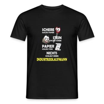 Industriekaufmann Spruch Design - Männer T-Shirt - Schwarz - Vorne - AI Model Male 178 light (178cm)