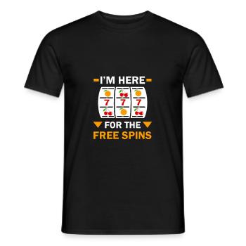 Gambling Vending Machine Free Spins - Men's T-Shirt - black - Front - AI Model Male 178 light (178cm)