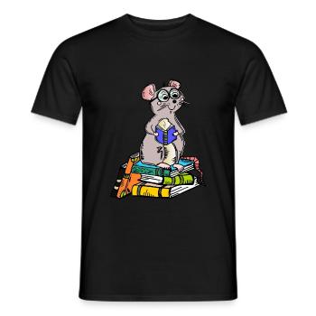 Livre Nerd - Bookworm - T-shirt homme - noir - Devant - AI Model Male 178 light (178cm)