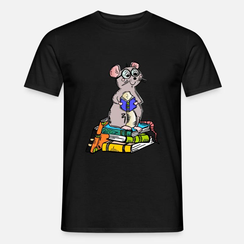 Book Nerd - Leseratte - Männer T-Shirt - Schwarz