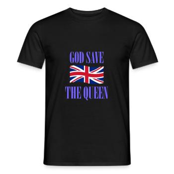God save the Queen - Men's T-Shirt - black - Front - AI Model Male 178 light (178cm)