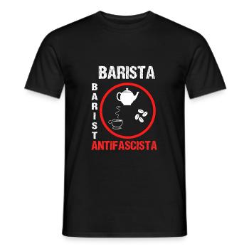 Barista Barista Antifascista - T-shirt homme - noir - Devant - AI Model Male 178 light (178cm)