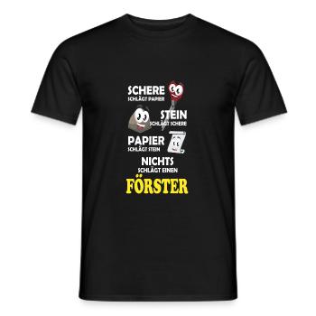 Förster - Männer T-Shirt - Schwarz - Vorne - AI Model Male 178 light (178cm)