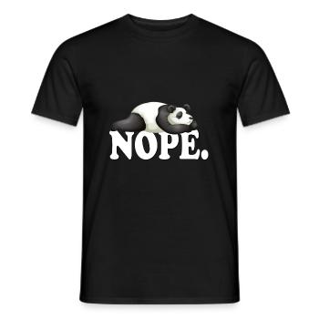 Nope Panda Design lustig - Männer T-Shirt - Schwarz - Vorne - AI Model Male 178 light (178cm)