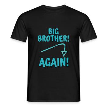grand frère encore - T-shirt homme - noir - Devant - AI Model Male 178 light (178cm)