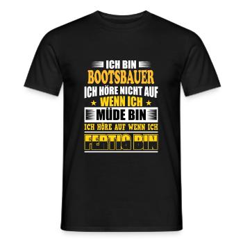 Lustiges Bootsbauer Beruf Spruch Design - Männer T-Shirt - Schwarz - Vorne - AI Model Male 178 light (178cm)