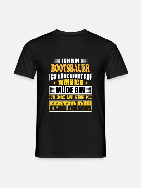 Lustiges Bootsbauer Beruf Spruch Design - Männer T-Shirt - Schwarz