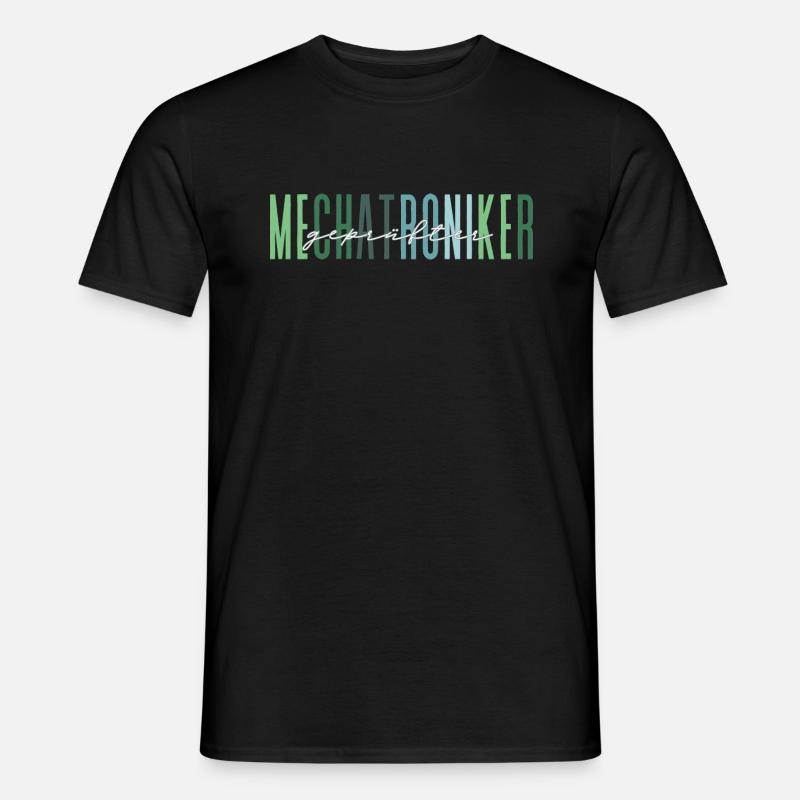 geprüfter Mechatroniker - edles Design - Männer T-Shirt - Schwarz